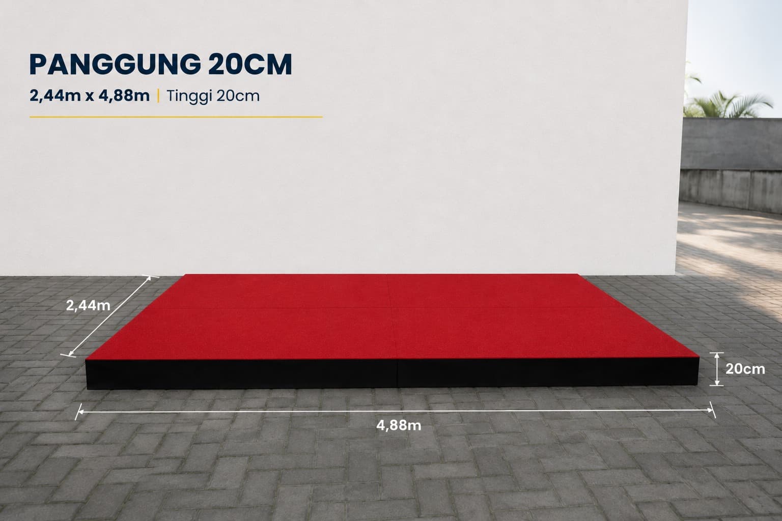 Sewa Panggung Modular Tinggi 20 cm Makassar