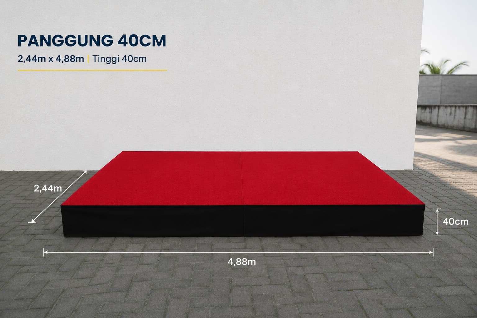Sewa Panggung Modular Tinggi 40 cm Makassar